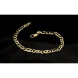 Ladies - Nice Quality 9ct Gold Fancy Double Link Bracelet. Excellent Design and Craftsmanship.