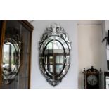 A Late 20th Century Venetian Style Wall Mirror,