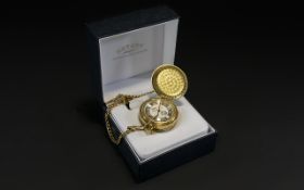 Rotary Gold Plated Reproduction Pocket Watch in presentation box,