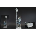 Lladro Hand Painted Tall Porcelain Figure 'Lamplighter', model no.