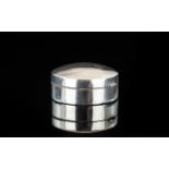 Silver Pill Box with Full Silver Hallmar