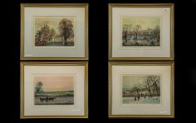 Set of Four Pencil Signed Helen Bradley