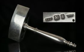 Masonic Interest Solid Silver Mallet of