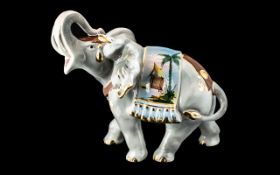 Porcelain Figure of an Elephant with tru