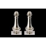 Art Nouveau - Fine Pair of Stylish Sterl