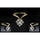 18ct Gold - Contemporary Designed Diamon