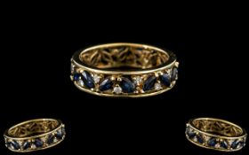 18ct Gold Sapphire & Diamond Eternity Ring.
