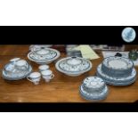 A Royal Doulton Cambridge Design Part Dinner Set to include 6 cups, 6 saucers, 6 side plates, 10,