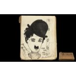 Charlie Chaplin and Many More Autograph Book, the book with wonderful pen and ink, and pencil,