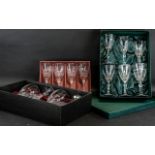 Collection of Lead Crystal Wine Glasses,