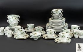 Royal Doulton 'Provencal' Dinner/Tea Service comprising 7 soup cups and saucers;