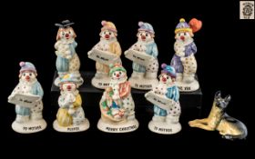 Collection of Beswick 'Little Lovables' Miniature Clowns, measuring approx. 4.