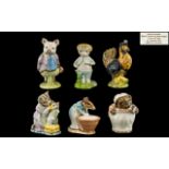 Beswick Beatrix Potter Collection of Six Hand Painted Figures.