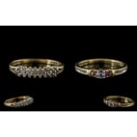 Two 9ct Gold Diamond Dress Rings,