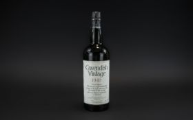 Cavendish Vintage 1949 Bottle of Port, Produce of South Africa,