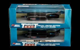 Two Lledo Diecast Models Thrust SSC Limited Edition Super Sonic Cars,