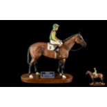 Beswick - Jockey and Racehorse Figure ' Nijinsky ' With Lester Piggott,