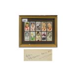 Stanley Matthews Interest - Framed Cigarette Cards of Stanley Matthews throughout his football