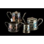 Victorian Four Piece Silver Plated Tea Service, Fenton Brothers,