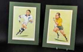 Ruby Union Interest. 2 x Limited Edition Prints, Signed by Former England Player Rory Underwood