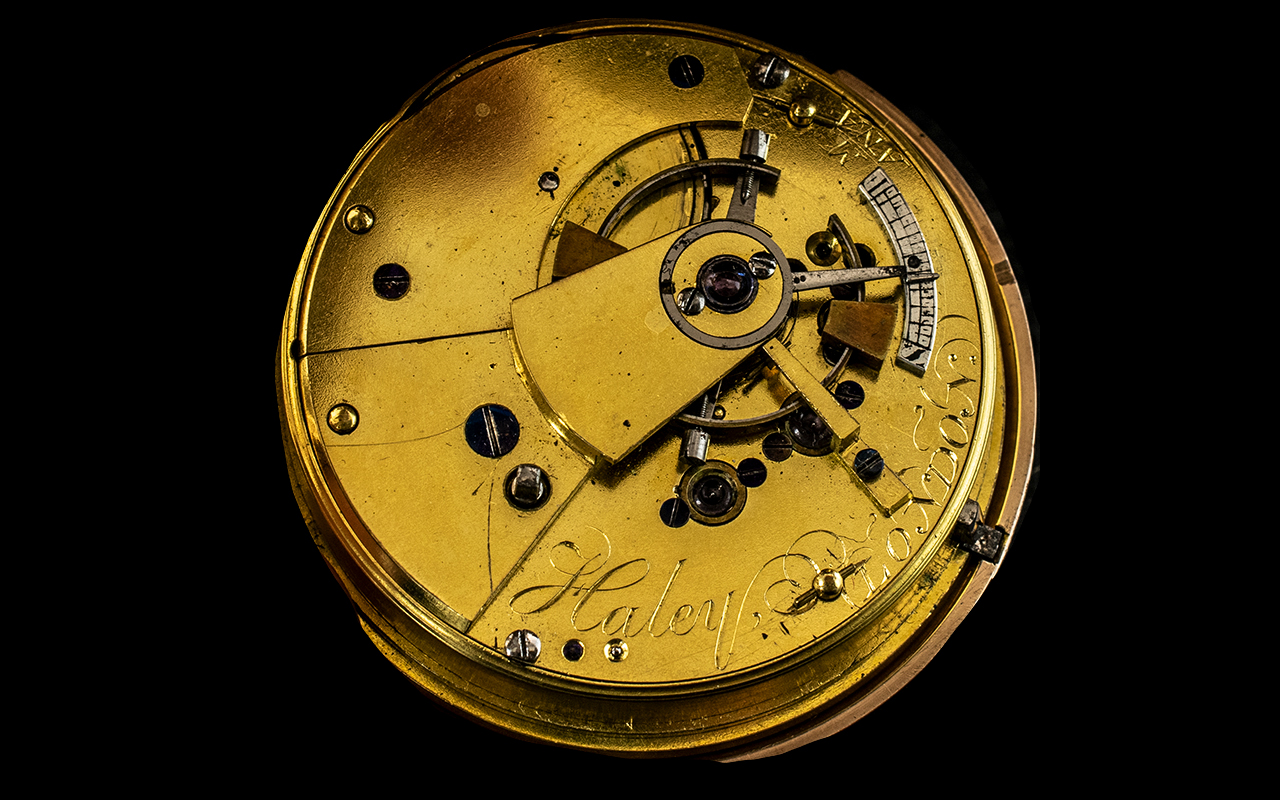 Charles Haley - Superb Quality 18ct Gold Pocket - Large Size Marine Chronometer. - Image 2 of 2