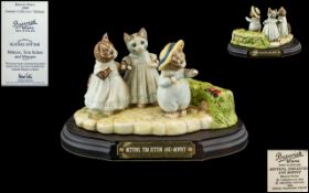 Beswick Ware Beatrix Potter 1999 Annual Collectors Tableau ' Mittens Tom Kitten and Moppet ' P3792.