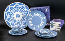 Collection of Wedgwood Blue Jasper, comprising nine round sweet dishes 4.
