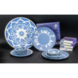 Collection of Wedgwood Blue Jasper, comprising nine round sweet dishes 4.