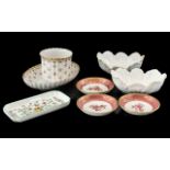 Collection of Eight Assorted Bone China Dishes, comprising a Minton Haddon Hall tray,