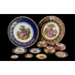 Collection Of Limoges Porcelain To Include Cabinet Plated, Trinket Dishes and Covers,