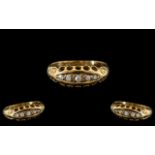 Antique Period - Attractive / Petite 18ct Gold 5 Stone Diamond Ring.
