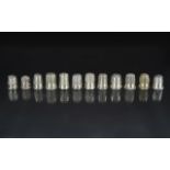 Good Collection of Antique and Vintage White Metal Thimbles, twelve in total, various maker/