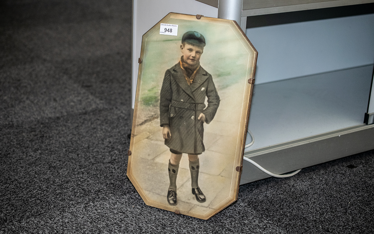 Antique Photo of a Young Boy, aged 10, the phot behind glass, 1890 - 1910,