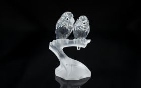 Swarovski S.C.S Members 1st Annual Edition 1967 Cut Crystal Bird Figure ' Togetherness ' 013560 '