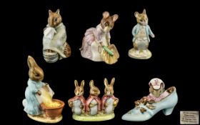 Beswick - Collection of Beatrix Potter Figures ( 6 ) In Total. Comprises 1/ Cecily Parsley BP3A.