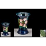 Moorcroft Small Trumpet Shape Spill Vase, 'Anemone' pattern, impressed Moorcroft mark, c1950s; 4.5