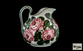 Wemyss Rose Decorated Water Jug, impressed and marked to base. Height 9".