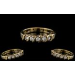 Ladies - Attractive 9ct Gold 5 Stone Diamond Ring. Full Hallmarks to Interior of Shank.