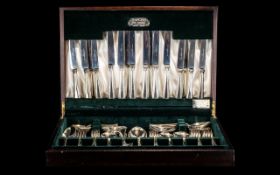 Elkington Canteen Of Cutlery, 60 Pieces For Eight Place Setting.