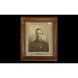 WWl Framed Picture of a Soldier Who Died In Action,