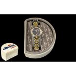 Ellesse - Swiss Ladies Steele and 18ct Gold Capped Links Bracelet Watch, 750 Series.