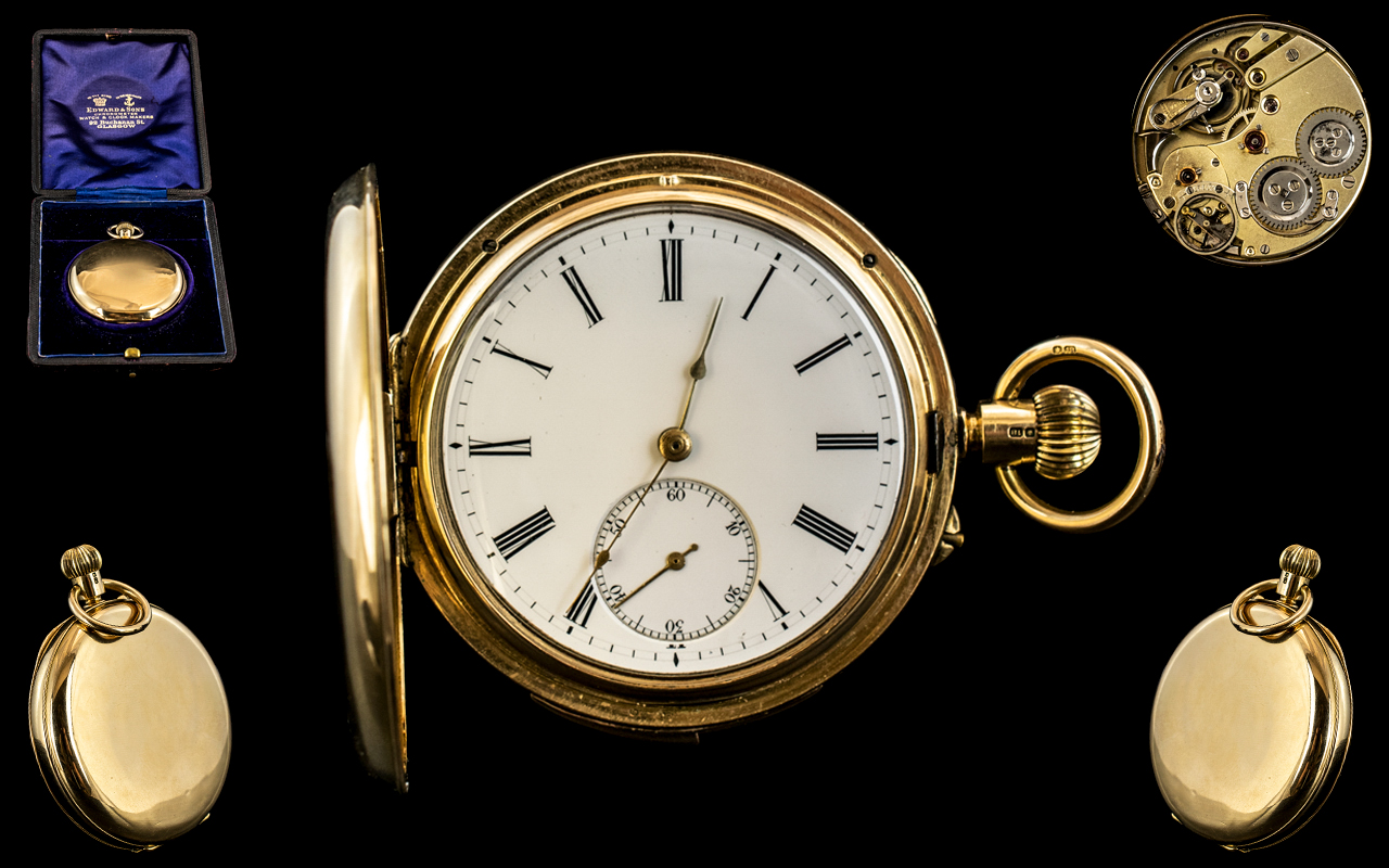 LeCoultre 18ct Gold Full Hunter Minute Repeater Pocket Watch of Large Proportions ( Heavy ) Full