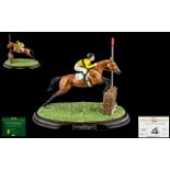 Country Artists - Hand Painted Ltd Edition Jockey and Horse Figure ' Arkle ' Jockey Pat Taffe.