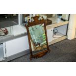 Antique Mahogany Mirror, the lovely frame with scroll decoration,