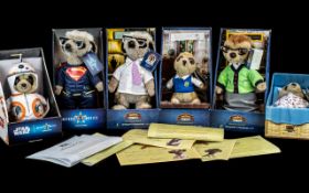Collection of Six Meerkats, boxed and unused, comprising Sergei,