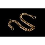 Victorian Period 9ct Gold Good Quality Albert Bracelet,