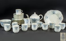 Crown Chelsea China Coffee Set comprising 11 cups, 12 saucers, 12 side plates,