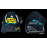 Two Formula One Caps, Williams F1 Team, navy blue with light blue and white design,