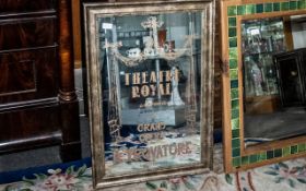 Large Advertising Mirror, 'Theatre Royal,Grand Opera, Il Trovatore lettering in gold,