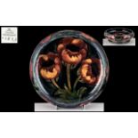 William Moorcroft - Superb Tudric Pewter Mounted Pedestal Bowl ' Big Poppy ' Design. c.1920's.